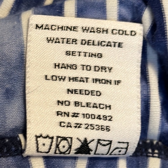 Neon Buddha blue white striped knit top size small - Picture 8 of 8